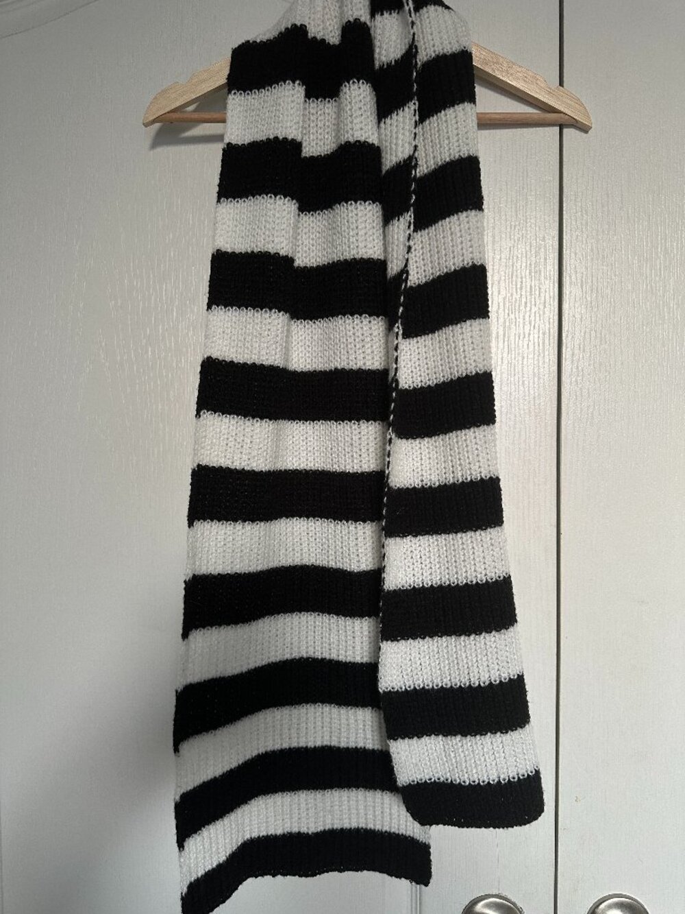 striped knit scarf